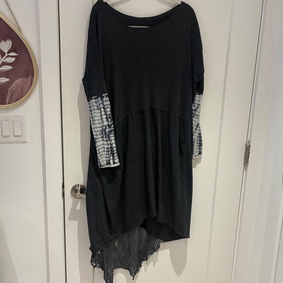 Raquel Allegra Dresses & Skirts - Raquel Allegra Charcoal Gray Long Sleeve Tunic Dress Sz Small